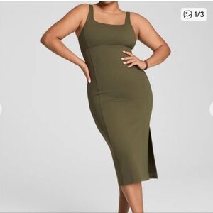 Spanx Ponte Shaping Midi Tank Dress Sleeveless Shapewear Medium